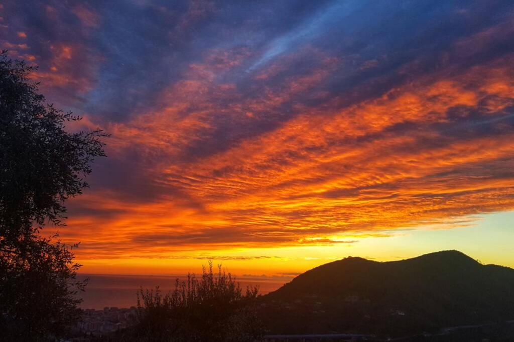 La Vivagna - Casa Vista Mare Tra Gli Ulivi Villa Leivi Luaran gambar