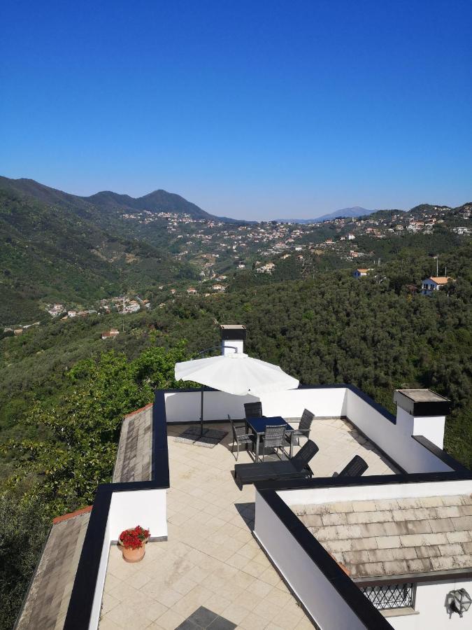 La Vivagna - Casa Vista Mare Tra Gli Ulivi Villa Leivi Luaran gambar