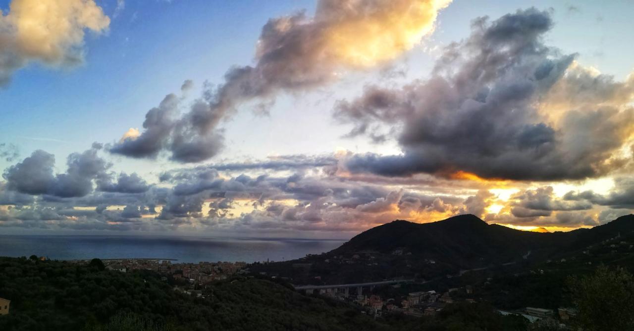 La Vivagna - Casa Vista Mare Tra Gli Ulivi Villa Leivi Luaran gambar